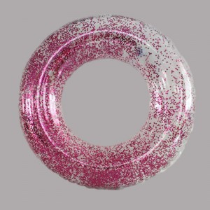 Inflatable Transparent Glitter Swim Ring For Kids