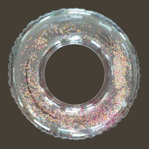 Inflatable Transparent Glitter Pool Swim Ring For Kids